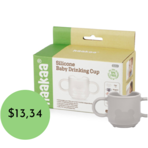 HAAKAA VASO DE SILICÓN PARA BEBÉS COLOR GRIS