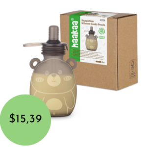 HAAKAA BOLSA DE SILICÓN PARA ALIMENTOS HAPPY BEAR-170 ML - 1PZA